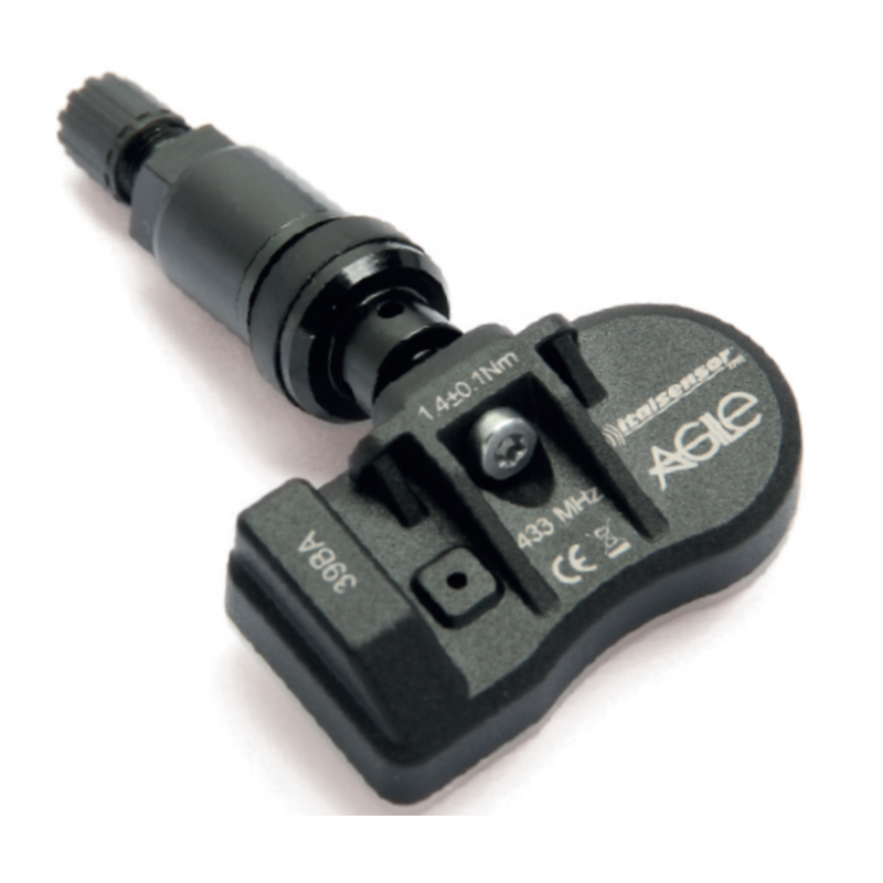 Valve à visser noire avec capteur TPMS universel 433 Mhz (x2) Valve à visser noire avec capteur TPMS universel 433 Mhz (x2)