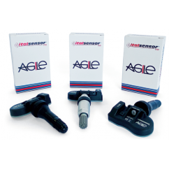 Valvola a vite nera con sensore TPMS universale 433 Mhz (x2)